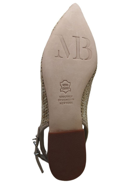 MATT BERNSON Women's White Honey Raffia Zola Sandals #MB174-1 NWB