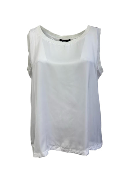 Marina Rinaldi Women's White Zona Pullover Tank Top NWT
