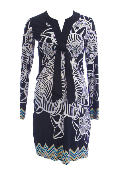 Maternity Women's Floral Print Knot Front Detail Dress Small Multi