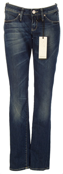 LATINO Women's Dark Wash Whisker Washed Jeans #LA61S33P3 $210 NEW