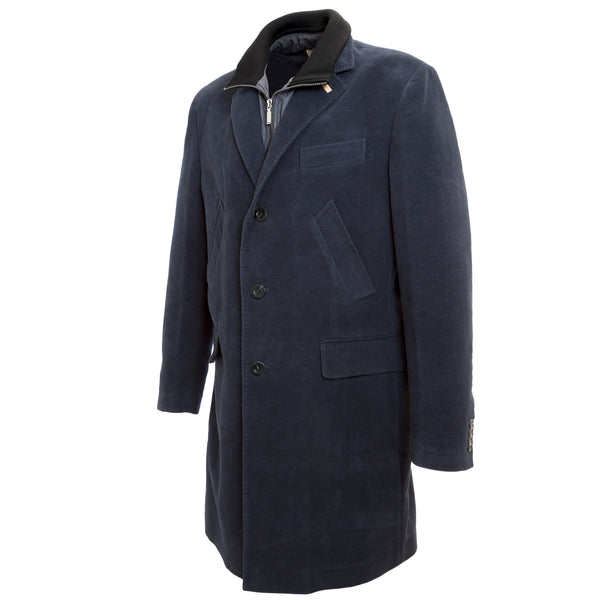 ALVIERO MARTINI 1a CLASSE Navy Blue Single Breasted Cotton Peacoat B015 $634 NWT