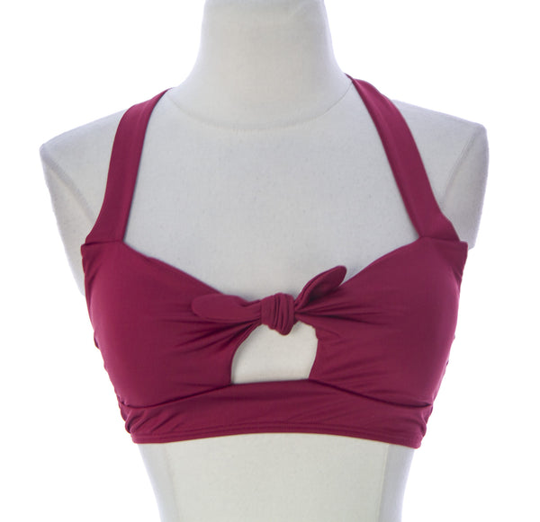 ZINKE Women's Rio Red Cut-out Halter Ava Bikini Top $77 NEW