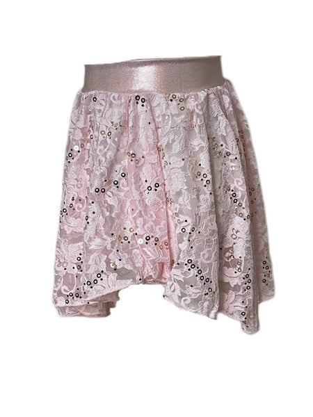 La Petite Ballerina Pink Girl's Lace Sequin Tutu Skirt NWT