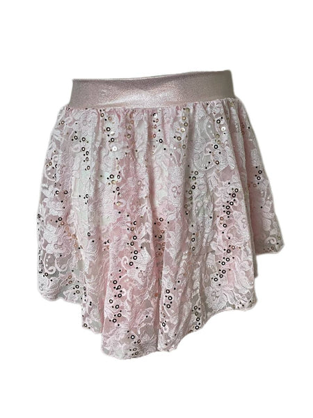 La Petite Ballerina Pink Girl's Lace Sequin Tutu Skirt NWT