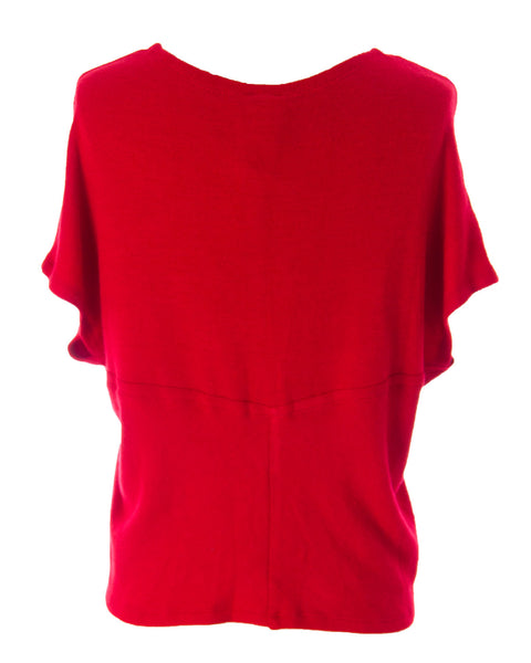 Lunn Women's Basil Short Sleeve Knit Waistcoat Cerise