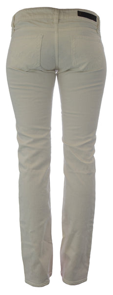 BLUE BLOOD Women's Off White Brandy Straight Leg Classic Rise Denim Jeans NEW