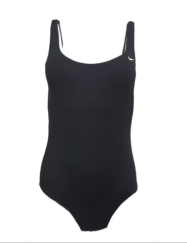 NIKE Women's Black Built In Bra Square Back One Piece Swimsuit #223 Small NWT
