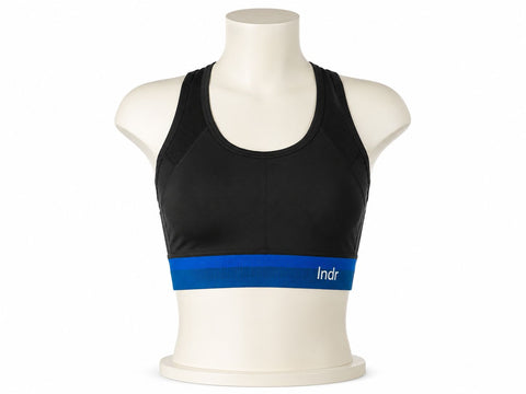 LNDR Women's Black/True Blue Workout Bra #AV917 XS $88 NWT