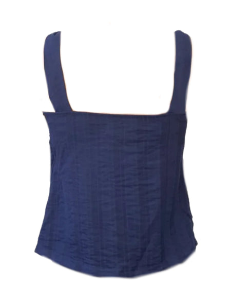 MADISON THE LABEL Women's Blue Sleeveless V-Neck Tank Top #S0240 X-Small NWT