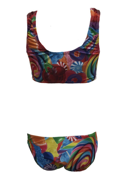 TEREZ Girl's Multicolor Two Piece Bikini #16401967 12 NWT