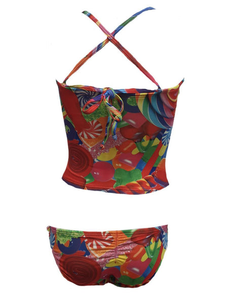 TEREZ Girl's Multicolor Candy 2 Piece Bikini Set #55047926 NWT
