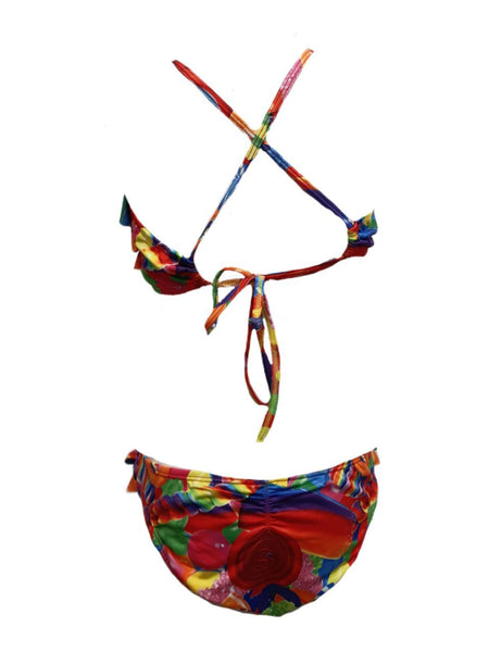 TEREZ Girl's Multicolor Candy Collage 2 Piece Bikini Set #66037926 NWT