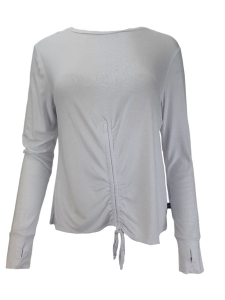 TEREZ Women's White Laced Long Sleeve Shirt #2412547 NWT