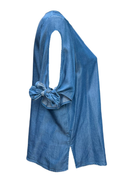 Marina Rinaldi Women's Blue Baseball Short Sleeve T-Shirt Size 14W/23 NWT