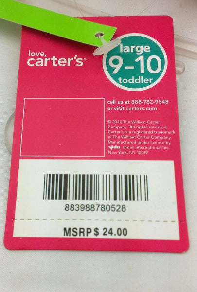 CARTERS Girl's Flower Comfy Fit Toddler Shoes Size Large 9 - 10 MSRP $24 NEW