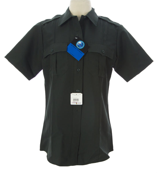 FLYING CROSS Women's Green Hidden Zip Coldblack Uniform Shirt $45 NEW