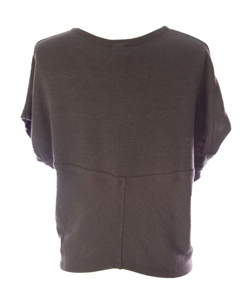 Lunn Women's Claire Dolman Sleeve Knit Waistcoat Moka