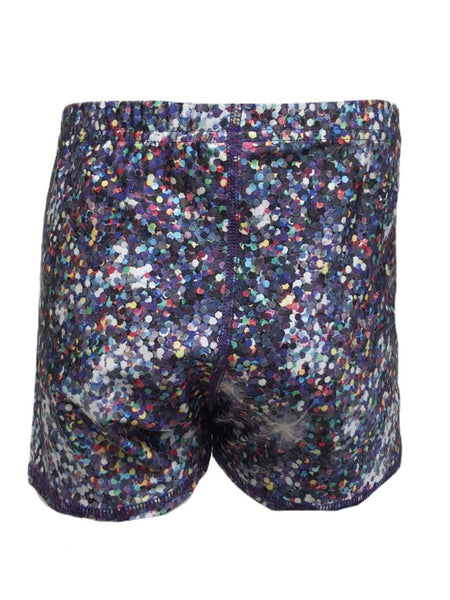 TEREZ Girl's Blue Night Sparkle Shorts #40001941 16 Years NWT