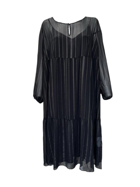 Marina Rinaldi Women's Black Decano Maxi Dress Size 24W/33 NWT