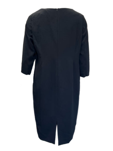 Marina Rinaldi Women's Black Dizione Sheath Dress Size 22W/31 NWT