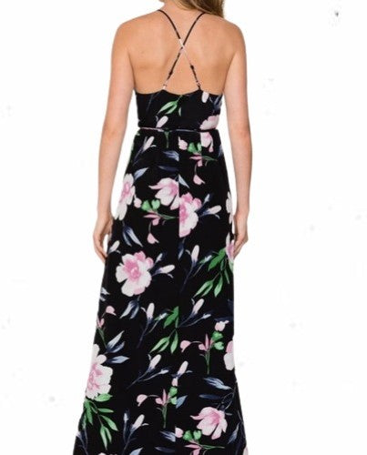 YUMI KIM Women's Paradise Found Black Rush Hour Maxi Dress #DR1478m Large NWT