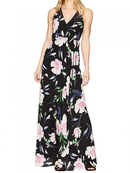 YUMI KIM Women's Paradise Found Black Rush Hour Maxi Dress #DR1478m Large NWT