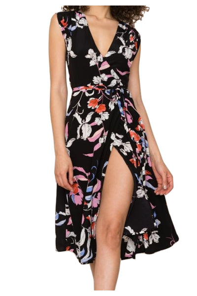 YUMI KIM Women's Orchid Blush Black Prince Street Dress #17926/258 Large NWT