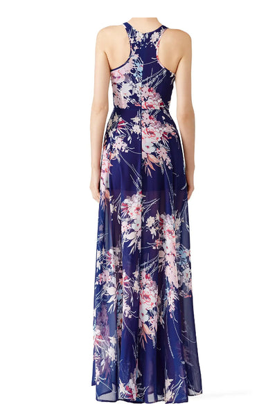 YUMI KIM Women's Botanical Garden Navy Dream Maxi Dress #DR2300m NWT