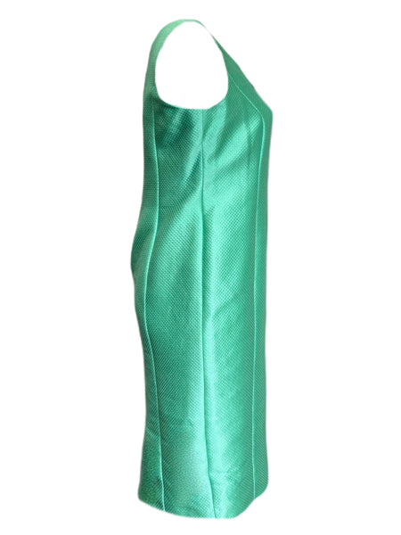 MARINA RINALDI Women's Green Durata Textured Sheath Dress $825 NWT