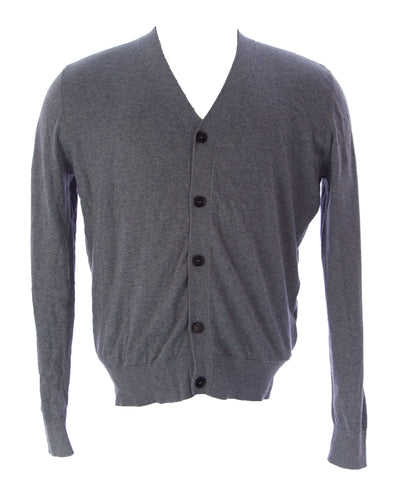 ETIQUETA NEGRA Men's Light Gray Melange Button-Up Cardigan ENHS08 $350