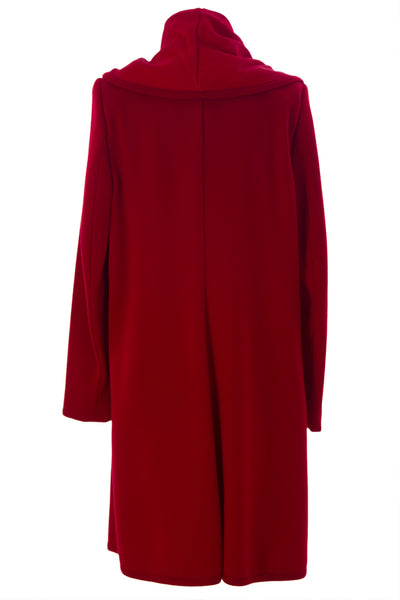 GIORGIO ARMANI Women's Red Oversized Collar Side Zip Coat FAL04J $3,695 NWT