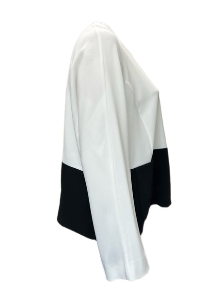 Marina Rinaldi Women's White Fascia Open Front Blazer Size 18W/27 NWT