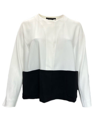 Marina Rinaldi Women's White Fascia Open Front Blazer Size 18W/27 NWT