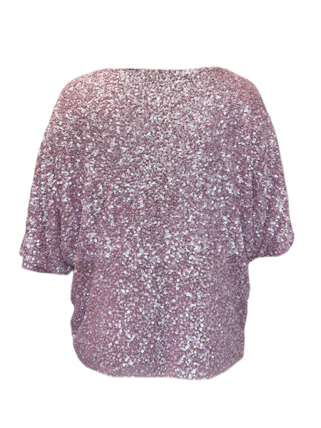 Marina Rinaldi Women's Pink Fata Beaded Blouse NWT