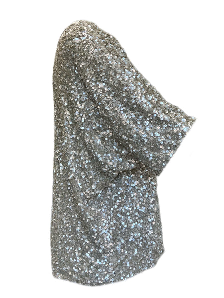 Marina Rinaldi Women's Ivory Fata Beaded Blouse NWT