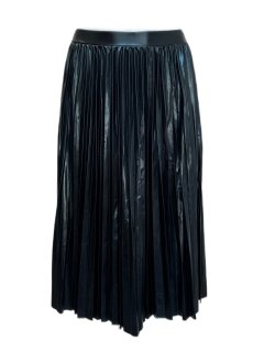 Marella By Max Mara Women's Black Fondi Faux Leather A Line Skirt NWT