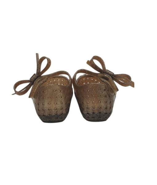 MELISSA Baby Girl's Light Brown Glitter Mini Furadinha Flats #32196 NWT