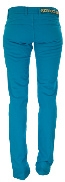 GAI MATTIOLO Women's Blue Straight Fit Gemstone Low Rise Jeans Sz 40 NWT