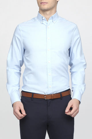 GANT LE MANS Capri Blue Tech Prep Oxford Button Down Shirt 3008530 Size M