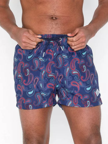 GANT Men's Persian Blue Paisley Swim Shorts Size Medium NWT