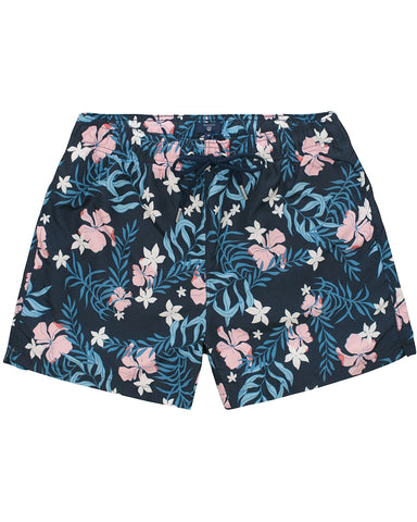 GANT Men's Navy Summer Floral Swim Shorts Size Medium NWT