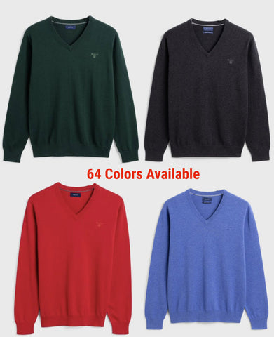 Gant Men's Lightweight Cotton V-Neck Sweater 83072 Size Medium $109 NWT