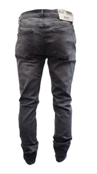 BLK DNM Men's Black Slim Fit Straight Denim Stone Wash Cotton Jeans NWT