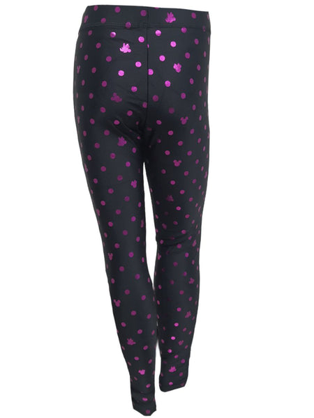 TEREZ Girl's Black Minnie And Mickey Leggings #11178696 NWT