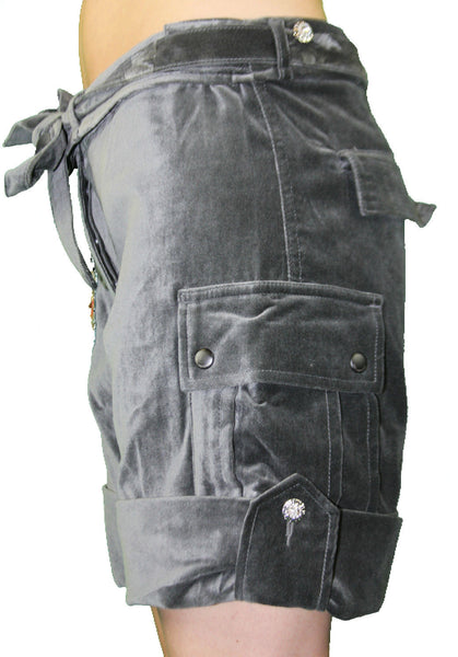 CUSTO BARCELONA Womens Globus Tie-Waist Cargo Shorts 593227 $209 NWT