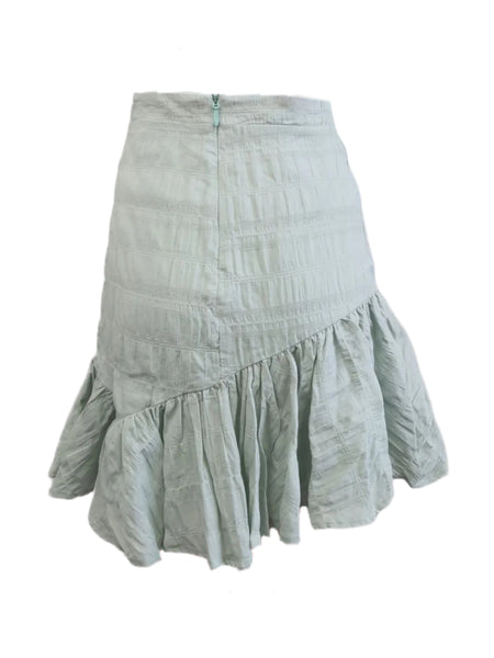 LOST IN LUNAR Women's Green Mid Length Cotton A-Line Skirt #L0190 X-Small NWT