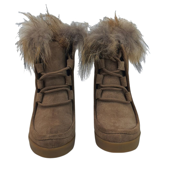 CECELIA New York Women's Chestnut Holly Wedge Boots #QTM0226 NWT