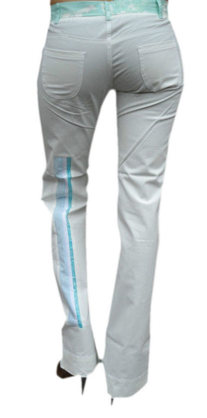 CUSTO BARCELONA Women's Rama Horses Bootcut Pants 293074 $207 NWT