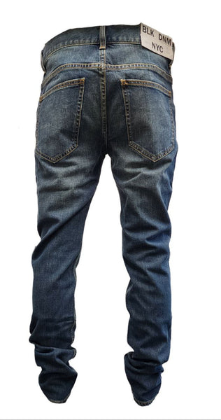 BLK DNM Men's Hunts Blue Cotton Denim Straight Mid Rise Jeans 33x32 NWT