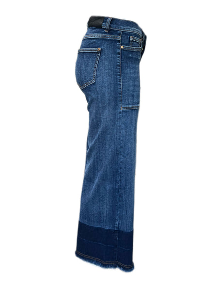 ASHLEY GRAHAM X MARINA RINALDI Women's Sky Blue Idoma Jeans $225 NWT